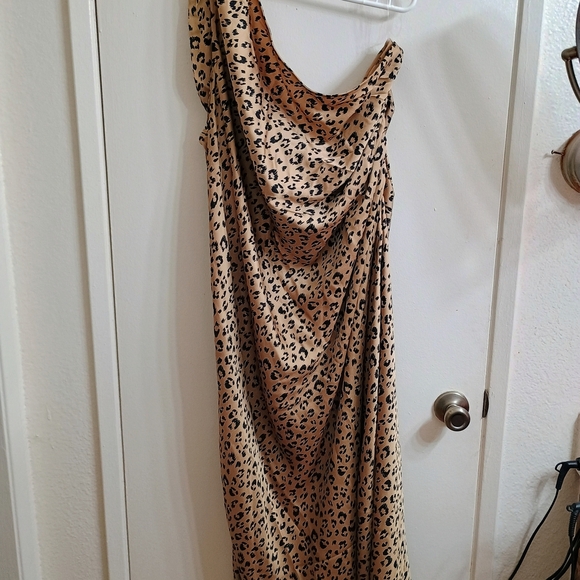 A New Day Tan Leopard Print Maxi Dress - Picture 1 of 5
